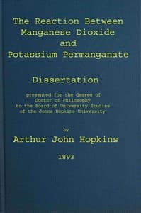 The reaction between manganese dioxide and potassium permanganate book cover