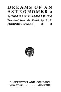 Dreams of an astronomer book cover