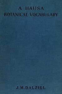A Hausa botanical vocabulary book cover