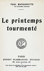 Le printemps tourmenté