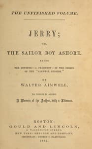 Jerry; or, the sailor boy ashore book cover