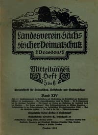 Landesverein Sächsischer Heimatschutz — Mitteilungen Band XIV, Heft 5-6