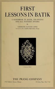 First lessons in batik book cover