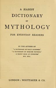 A handy dictionary of mythology book cover