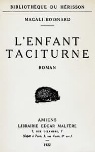 L'enfant taciturne