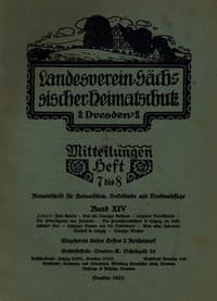Landesverein Sächsischer Heimatschutz — Mitteilungen Band XIV, Heft 7-8