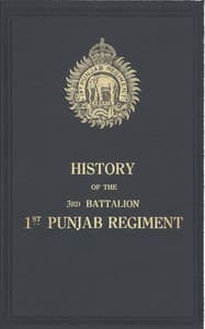 A brief history of the 3rd Battalion, 1st Punjab Regiment book cover