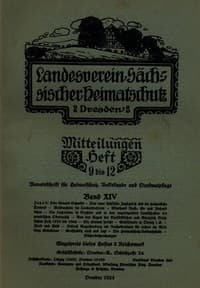Landesverein Sächsischer Heimatschutz — Mitteilungen Band XIV, Heft 9-12