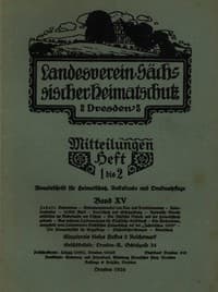 Landesverein Sächsischer Heimatschutz — Mitteilungen Band XV, Heft 1-2