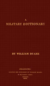 A military dictionary book cover