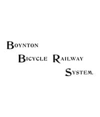 Boynton bicycle railway system