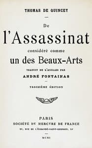 De l'assassinat considéré comme un des Beaux-Arts