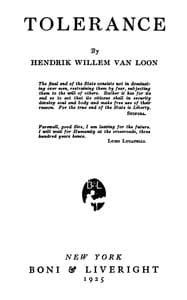 Tolerance book cover