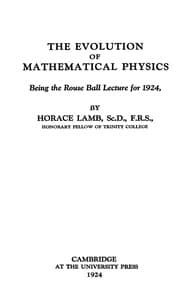 The evolution of mathematical physics
