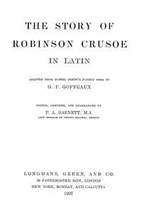 The story of Robinson Crusoe in Latin
