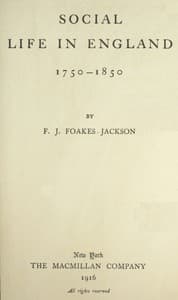 Social life in England, 1750-1850 book cover