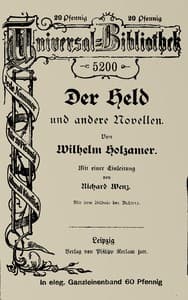 Der Held und andere Novellen
