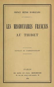 Les missionnaires français au Thibet book cover