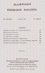Blackwood's Edinburgh Magazine, Vol. 76, No. 466, August, 1854