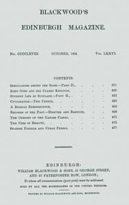 Blackwood's Edinburgh Magazine, Vol. 76, No. 468, October, 1854 book cover