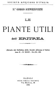 Le piante utili dell' Eritrea book cover