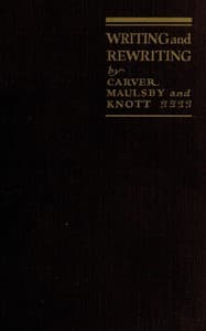 Writing and rewriting book cover