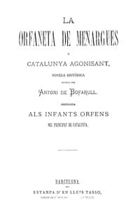 La orfaneta de Menargues; o, Catalunya agonisant