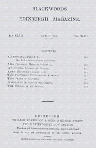 Blackwood's Edinburgh Magazine, Vol. 93, No. 569, March, 1863