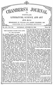 Chambers's Journal of Popular Literature, Science, and Art, fifth series, no. 147, vol. III, October 23, 1886 book cover