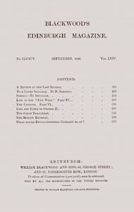 Blackwood's Edinburgh Magazine, Vol. 64, No. 395, September, 1848