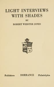 Light interviews with shades book cover
