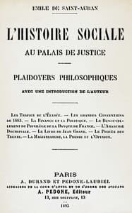L'histoire sociale au Palais de justice. Plaidoyers philosophiques