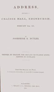 Address, delivered in Craigie Hall, Edinburgh, February 24th, 1871 book cover