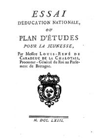 Essai d'éducation nationale, ou, plan d'études pour la jeunesse