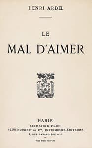 Le mal d'aimer