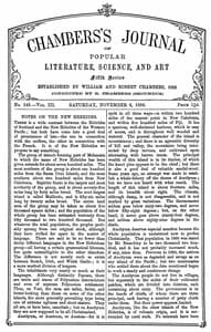 Chambers's Journal of Popular Literature, Science, and Art, fifth series, no. 149, vol. III, November 6, 1886