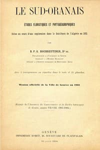 Le Sud-Oranais: études floristiques et phytogéographiques faites au cours d'une exploration dans le Sud-Ouest de l'Algérie en 1901 book cover