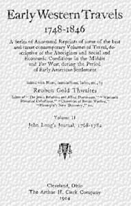 John Long's journal, 1768-1782