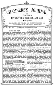 Chambers's Journal of Popular Literature, Science, and Art, fifth series, no. 151, vol. III, November 20, 1886 book cover