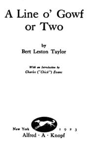 A line o' gowf or two book cover