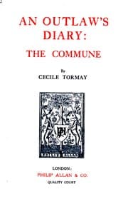 An outlaw's diary: the Commune book cover