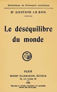 Le déséquilibre du monde book cover