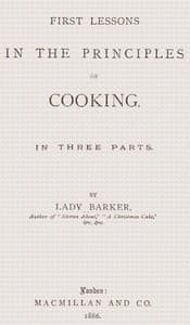 First lessons in the principles of cooking book cover
