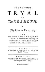 The genuine tryal of Dr. Nosmoth, a physician in Pekin book cover