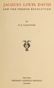 Jacques Louis David and the French Revolution book cover