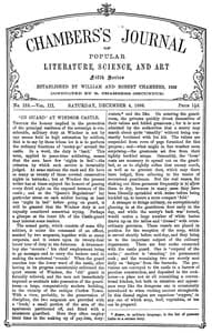 Chambers's Journal of Popular Literature, Science, and Art, fifth series, no. 153, vol. III, December 4, 1886 book cover