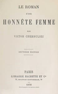 Le roman d'une honnête femme book cover