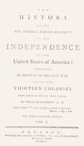 The history of the rise, progress, and establishment of the independence of the United States of America, Vol. 1 (of 3) book cover