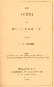 The poems of Mary Howitt book cover