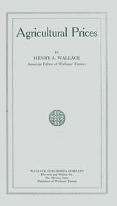Agricultural prices book cover